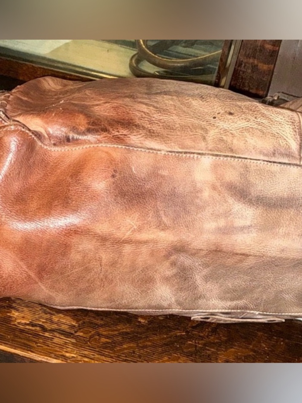 Bed Stu Distressed Brown Leather Tote - Picture 5 of 13